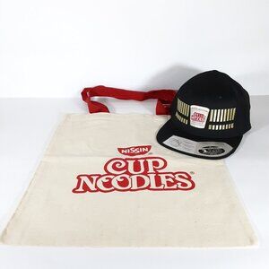 NISSIN FOODS CUP NOODLES FLEXFIT 110 HAT W/ TOTE BAG BRAND NEW